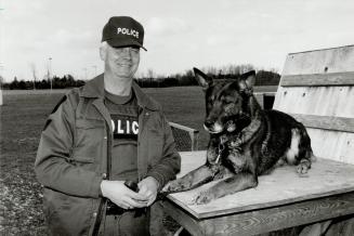 Durham Region Police Const. Peter Vanderduim and dog Leo