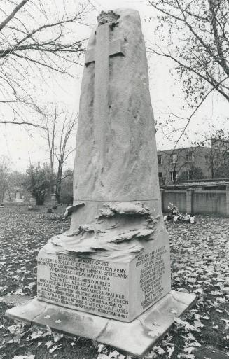 Mount Pleasant monument honors Salvation Army members drowned in the sinking of the Empress of Ireland in the St