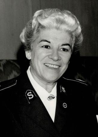 General Eva Burrows, head of the worldwide 1