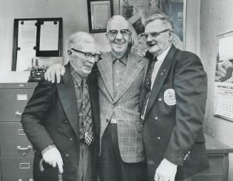 Veterans of World War I Enjoy Last Time Together At Club, From left, George Skilton, 86, Fred Constable, 75, and Fred Ball, 75, share a joke