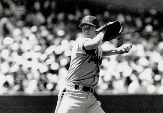 He's a winner: California lefthander Jim Abbott picked up his fifth win of the season yesterday by scattering nine hits in the Angels' 7-2 romp over the Blue Jays at the dome