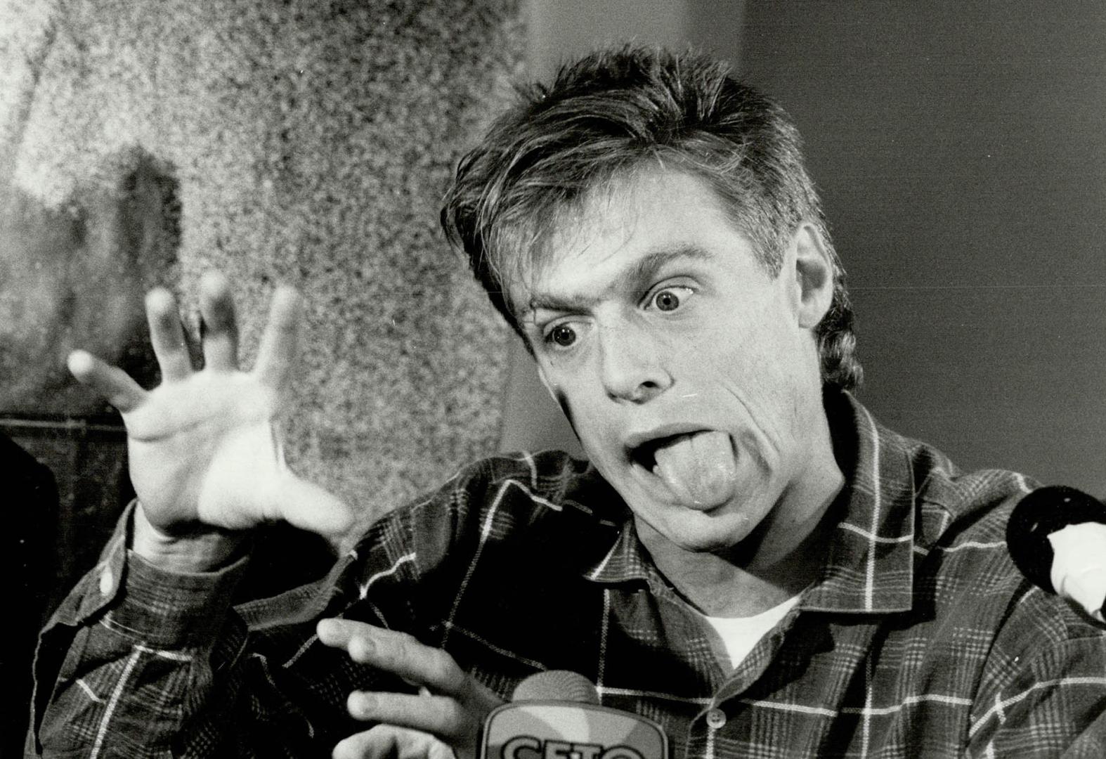 Hamming it up: Music star Bryan Adams hams it up at Bellair Cafe