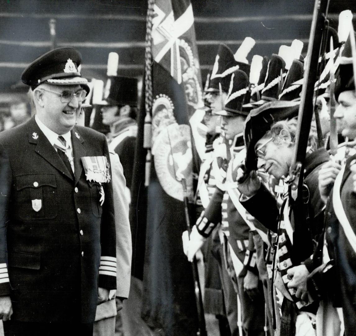 Inspecting the troops