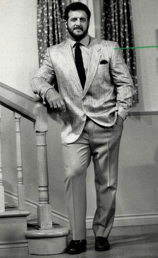 Big business: Lyle Alzado sports a classic look in his television pilot wardrobe, specially made by Kingsport Clothiers