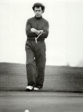 Misty mood: European Masters champion Jerry Anderson of Toronto shot a 69 in the mists yesterday at Spring Lakes
