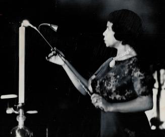 Candles are Lit during the ceremony by concert singer Marian Anderson