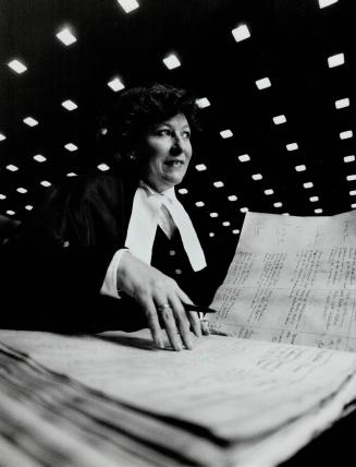 Judge promoted. Madam Justice Louise Arour signs the Judges' Roll at Osgoode Hall after being sworn in as a judge of the Ontario Court of Appeal yeste(...)