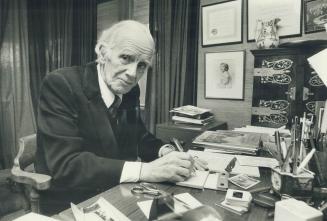 Eric Arthur, Canada's grand old man of architecture, in his office at home: The saddest word in my books is 'demolished'