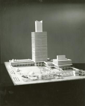 Taneo Oki entry, City Hall and Square Competition, Toronto, 1958, architectural model