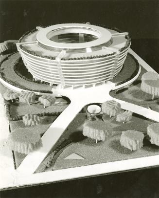 M. J. Barnes entry, City Hall and Square Competition, Toronto, 1958, architectural model