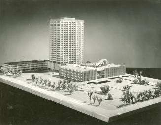 Enrico Tedeschi and Carles Vallhonrat entry, City Hall and Square Competition, Toronto, 1958, architectural model