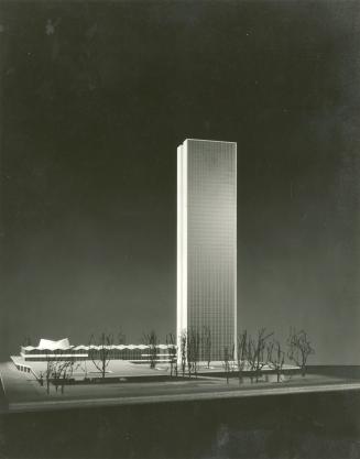 Shulamit and Michael Nadler entry, City Hall and Square Competition, Toronto, 1958, architectural model