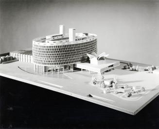 Hideo Kosaka entry, City Hall and Square Competition, Toronto, 1958, architectural model