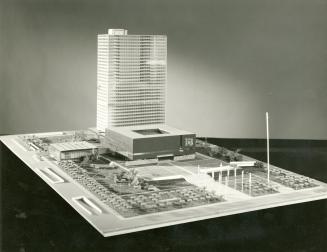 Pierre Dufau entry, City Hall and Square Competition, Toronto, 1958, architectural model