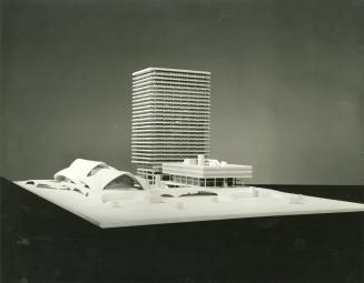 Kyusuke Oszaki entry, City Hall and Square Competition, Toronto, 1958, architectural model