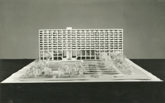 John R. Sproule entry, City Hall and Square Competition, Toronto, 1958, architectural model