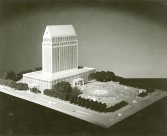 S. Yoshikawa entry, City Hall and Square Competition, Toronto, 1958, architectural model