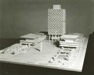 Miki Kurokawa entry, City Hall and Square Competition, Toronto, 1958, architectural model