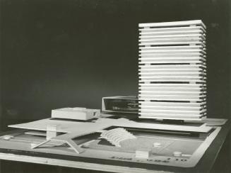 Dov Karmi entry, City Hall and Square Competition, Toronto, 1958, architectural model