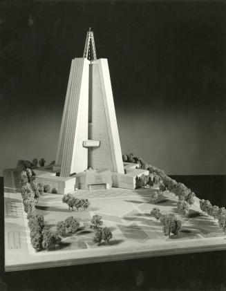 Josef Havlicek entry, City Hall and Square Competition, Toronto, 1958, architectural model
