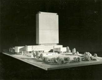 Bohuslav Fuchs entry, City Hall and Square Competition, Toronto, 1958, architectural model