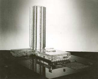 Marc Pierre Rainaut entry, City Hall and Square Competition, Toronto, 1958, architectural model