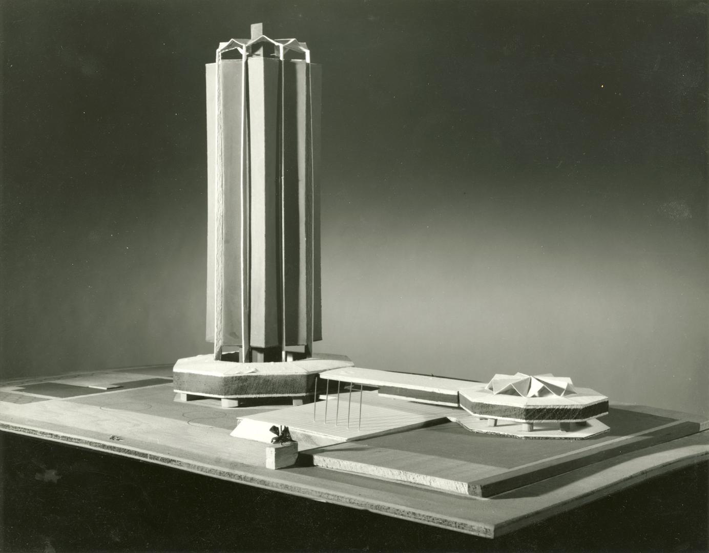 Jacob Ruchti entry, City Hall and Square Competition, Toronto, 1958, architectural model