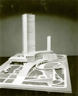 P. Baussan entry, City Hall and Square Competition, Toronto, 1958, architectural model