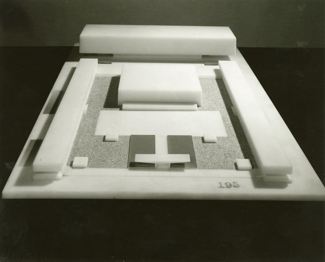Pafford Keatinge-Clay entry, City Hall and Square Competition, Toronto, 1958, architectural model