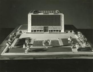 Arthur West Kenyon & Partners entry, City Hall and Square Competition, Toronto, 1958, architectural model