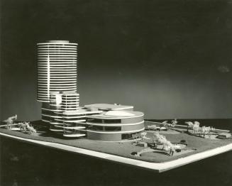J. A. Pina entry, City Hall and Square Competition, Toronto, 1958, architectural model