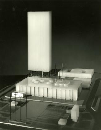 A. M. Richardson & Associates entry, City Hall and Square Competition, Toronto, 1958, architectural model