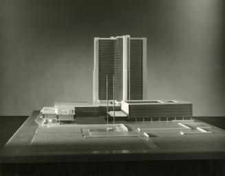 Carlo Bassi entry, City Hall and Square Competition, Toronto, 1958, architectural model