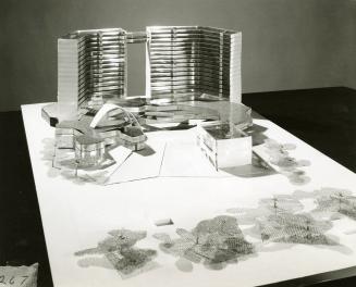 R. Frei and K. Campbell entry, City Hall and Square Competition, Toronto, 1958, architectural model
