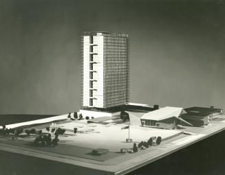 Dennis Ball entry, City Hall and Square Competition, Toronto, 1958, architectural model
