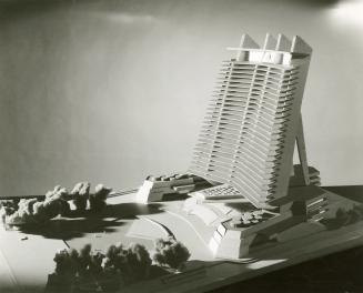 Christopher Owtram entry, City Hall and Square Competition, Toronto, 1958, architectural model