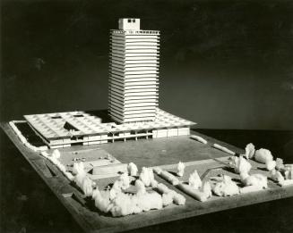 Junzo Sakakura entry, City Hall and Square Competition, Toronto, 1958, architectural model