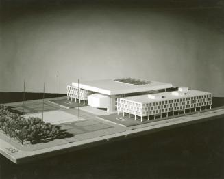 Frederick Bruck entry, City Hall and Square Competition, Toronto, 1958, architectural model