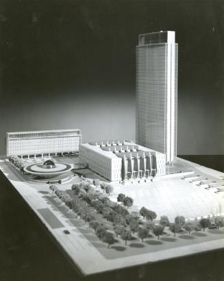 Eugene Janiss entry, City Hall and Square Competition, Toronto, 1958, architectural model