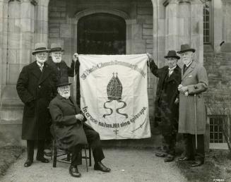 Trinity College, flag carried by boys of St