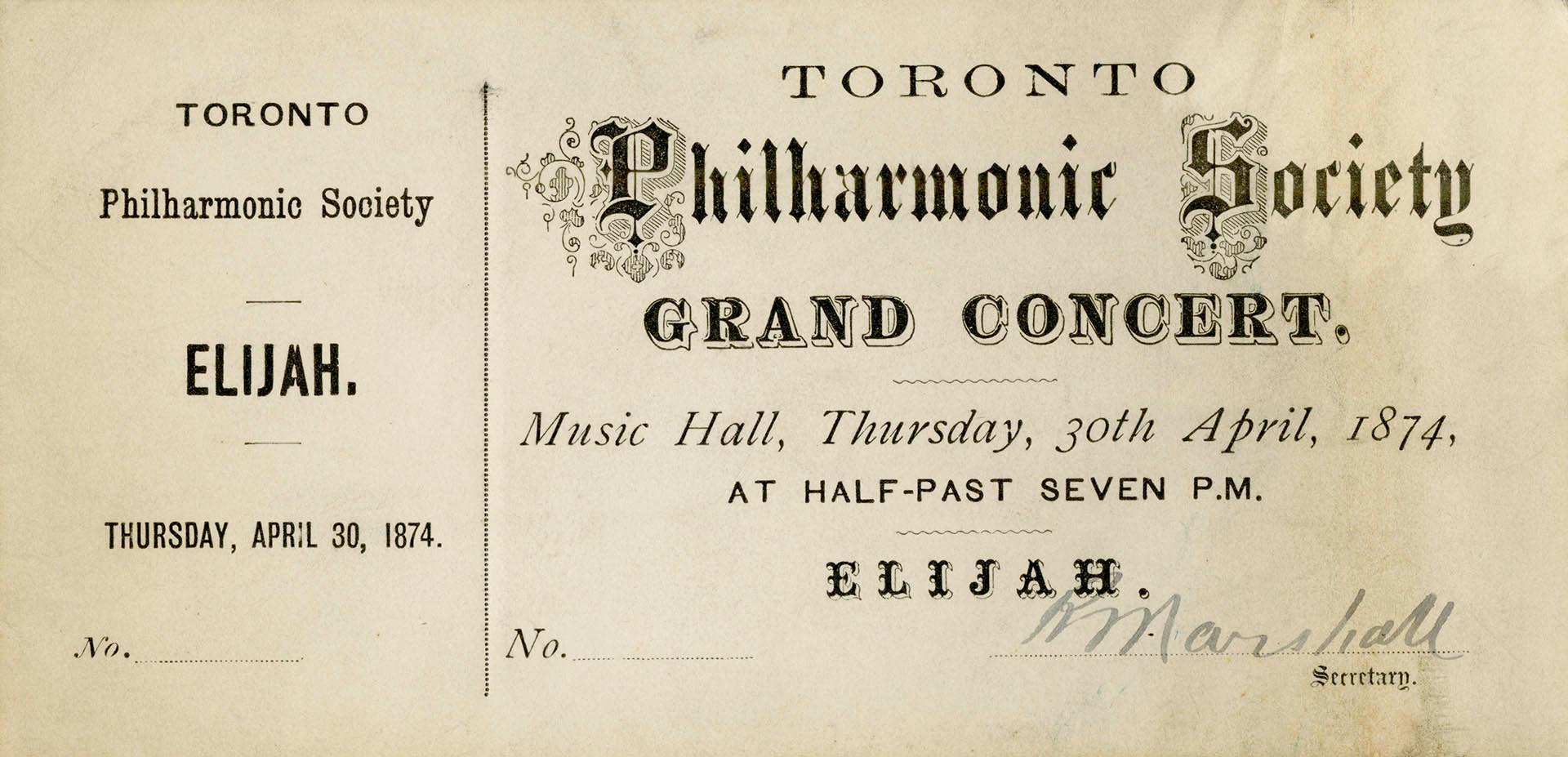 Toronto Philharmonic Society Grand Concert