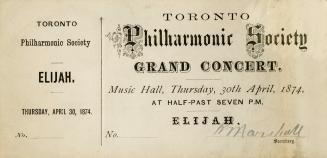 Toronto Philharmonic Society Grand Concert