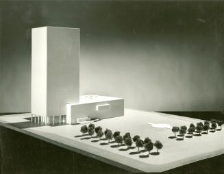W. P. van Harreveld entry, City Hall and Square Competition, Toronto, 1958, architectural model