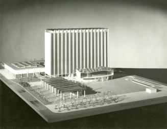 Henry Fleiss and James Murray entry, City Hall and Square Competition, Toronto, 1958, architectural model