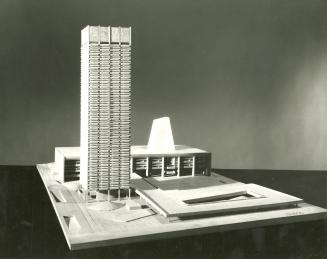 Kenzo Tange entry, City Hall and Square Competition, Toronto, 1958, architectural model