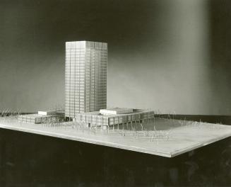 Rother, Bland,Trudeau entry, City Hall and Square Competition, Toronto, 1958, architectural model