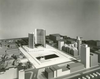 Viljo Revell entry, City Hall and Square Competition, Toronto, 1958, architectural model