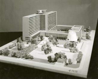 David du Rhone Aberdeen & Partners entry, City Hall and Square Competition, Toronto, 1958, architectural model