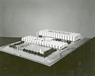 D. R. McMullin entry, City Hall and Square Competition, Toronto, 1958, architectural model