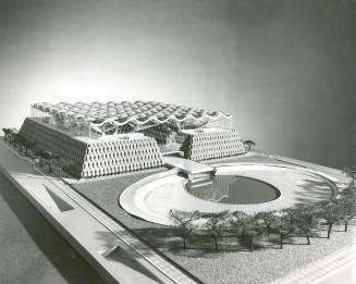John H. Andrews entry, City Hall and Square Competition, Toronto, 1958, architectural model
